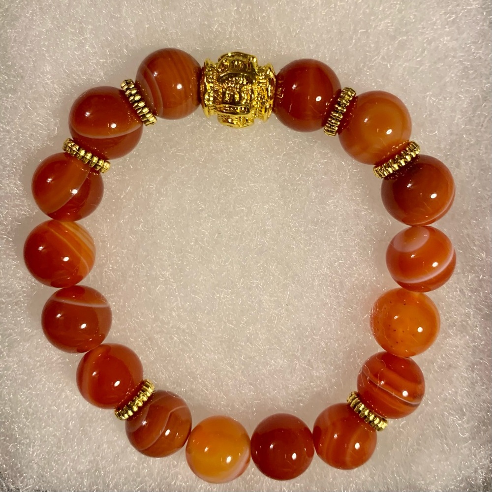 Handmade Stripe Agate Bracelet